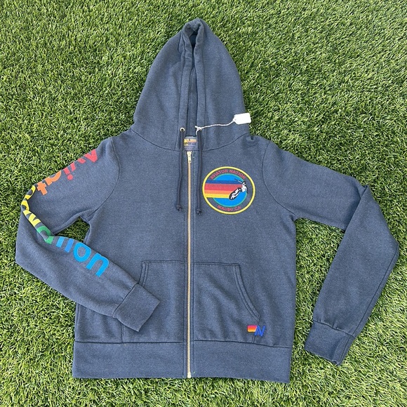 NWT AVIATOR NATION HOODIE - MALIBU LOGO - BRAND NEW - SMALL - HOT! SURF, BEACH - Picture 6 of 13
